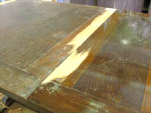 ドローリーフテーブルの修理工程