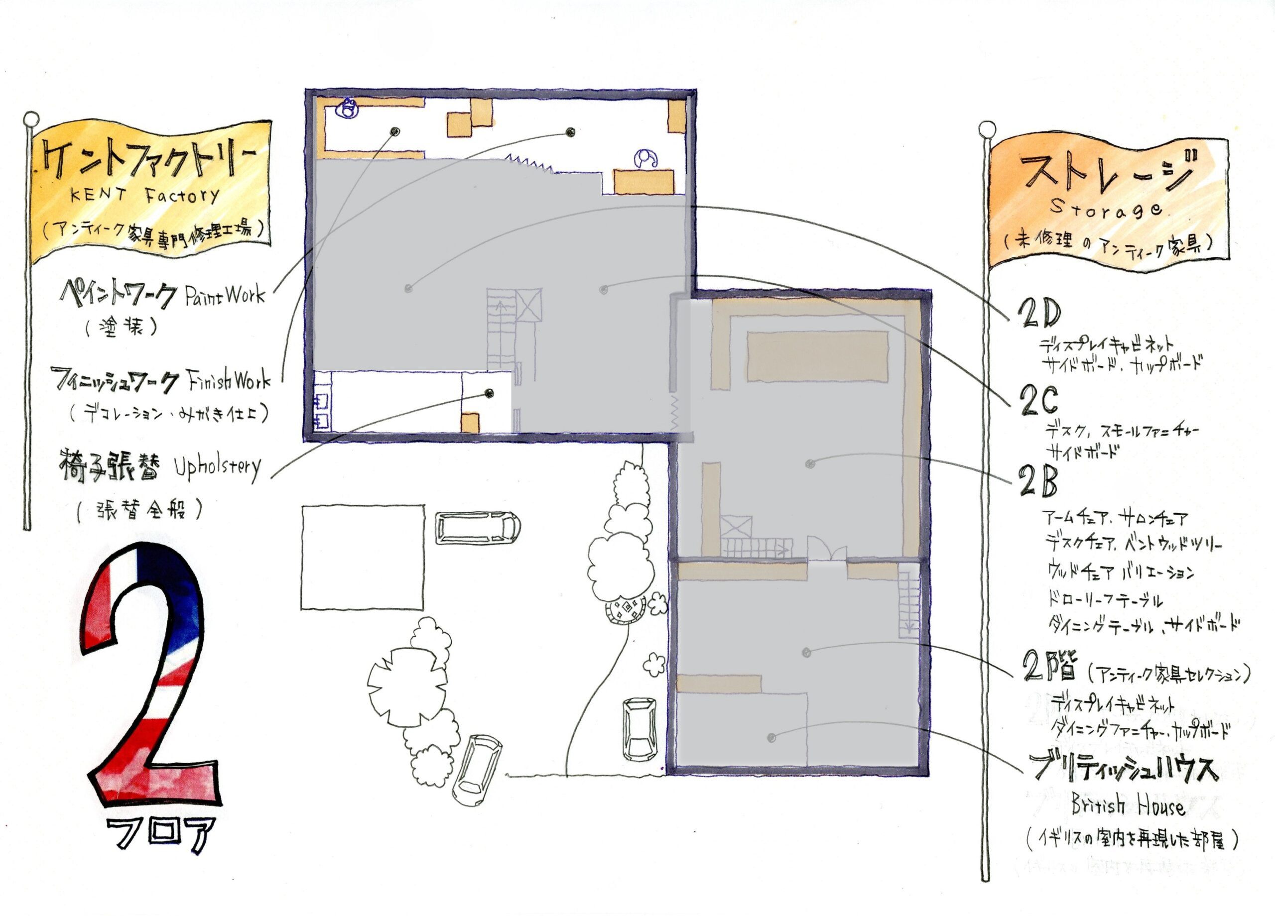 2F ケントストアファクトリーフロアガイド